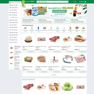 Theme WordPress Bách hóa xanh