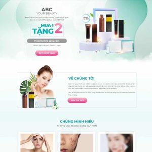 Theme wordpress Landing page bộ mỹ phẩm nữ