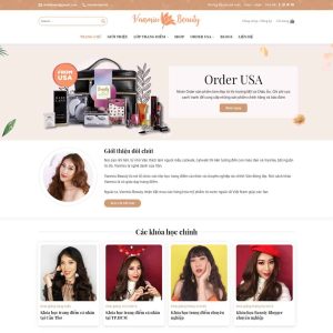 Theme wordpress khóa học, bán đồ trang điểm