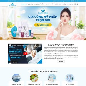 Theme wordpress gia công mỹ phẩm