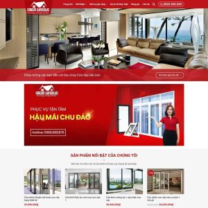 Theme wordpress nhôm kính