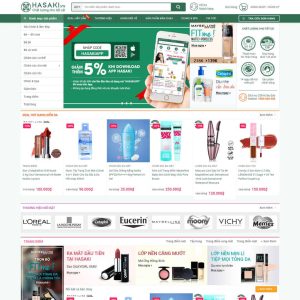 Theme wordpress bán mỹ phẩm Hasaki